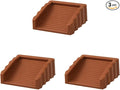 3 Pack Coffee Color Door Stoppers Doorstop, Rubber Door Stoppers Wedges by Dixiao