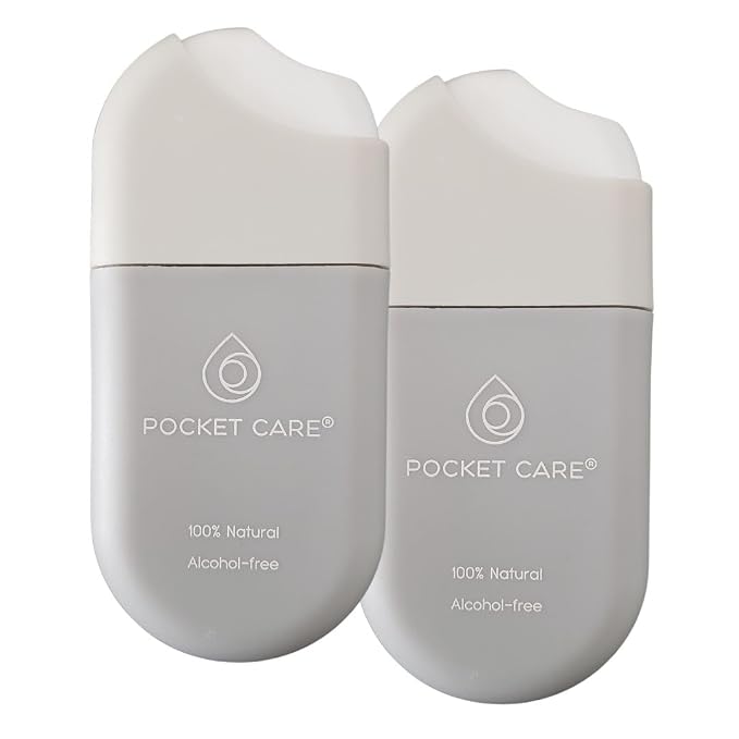 POCKET CARE | 2 Pack Unscented Hand Moisturizing cleanser Spray .50 Fl OZ each by NEWCONCEPTS