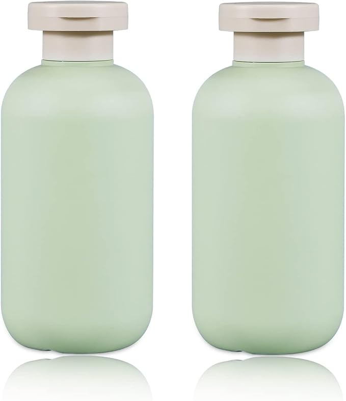 10oz Squeeze Bottles with Flip Cap, Refillable Plastic Travel Bottles by UMETASS