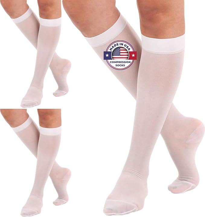Made in USA - Sheer Compression Socks by AbsoluteSupportCompressionSocks