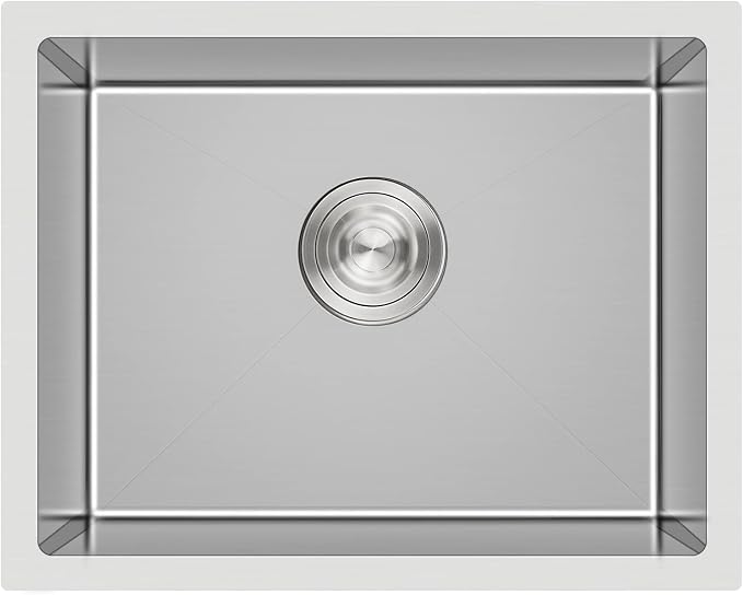 20 x 16 Inch Undermount Kitchen Sink, 304 Stainless Steel Single Bowl Small by DROPINKITCHENSINK