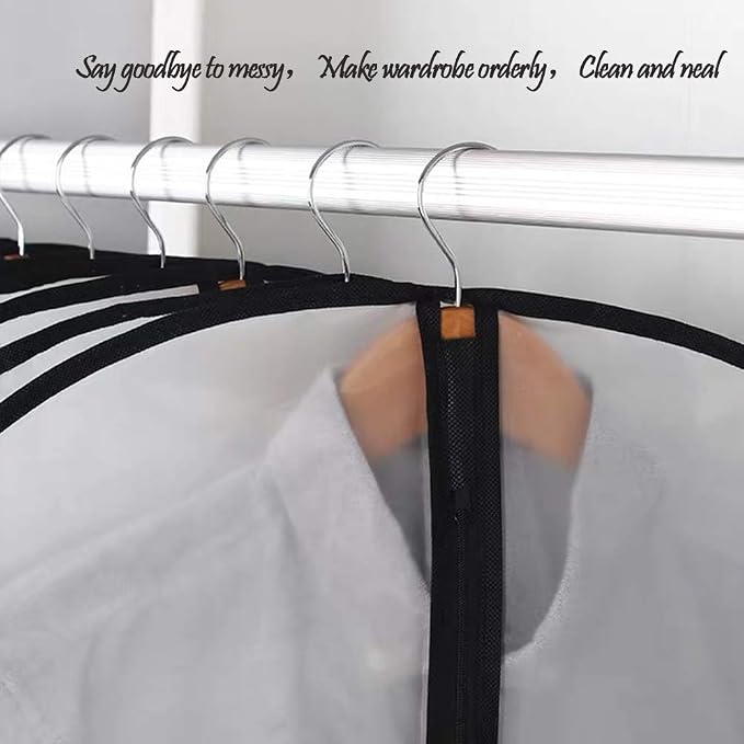 Garment Bags for Hanging Clothes 12 PCS Transparent Dress Bag for Traveling - Image 9