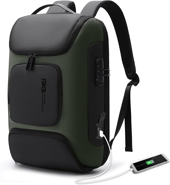 BANGE Business Backpack with USB Charging Port, Anti Theft Laptop Backpacks Fit by BANGE