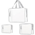 3Pcs Crystal Clear PVC Travel Toiletry Bag Kit by ROYBENS