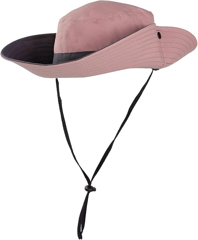 Rosoz Ponytail Sun Bucket Hats for Women UV Protection Foldable Mesh Wide Brim - Image 3
