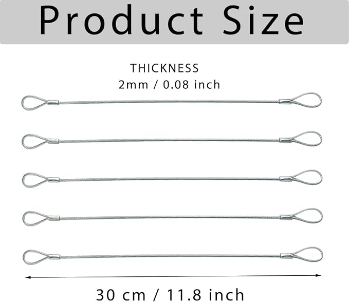 10 Pack Luggage Lock Safety Cable, Stainless Steel Cable - Image 4
