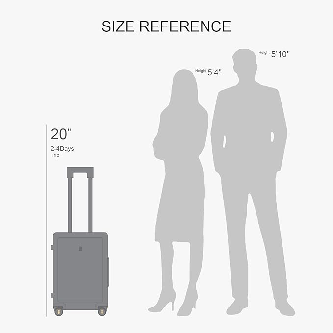 LEVEL8 Hard Shell Carry on Luggage Airline Approved, Carry-on Suitcases - Image 9