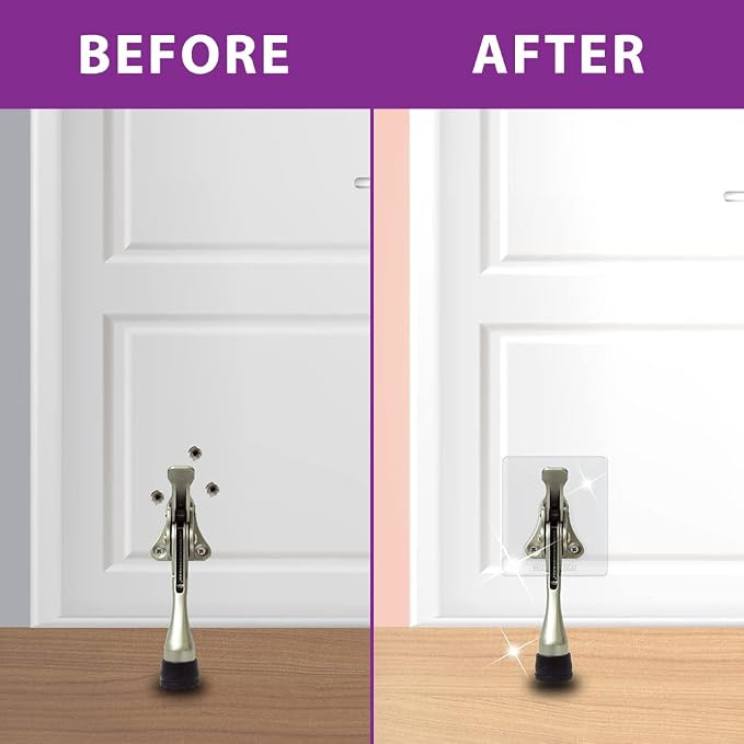 Door Stopper with Adhesive Bracket Stickers, No Drilling or Tools Needed - Image 8