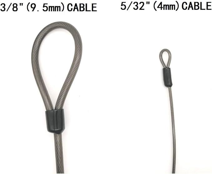 4mm Thick 7FT Security Braided Coated Steel Cable Lock - Image 4