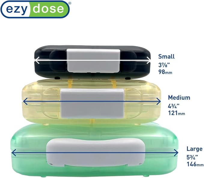 EZY DOSE Moisture-Proof Pill Case, Medicine Planner, Vitamin Organizer Box - Image 4