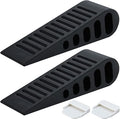 JQK Rubber Door Stopper Wedge, Wooden Floor, DSB61-BK-P3 by Homeimprovement