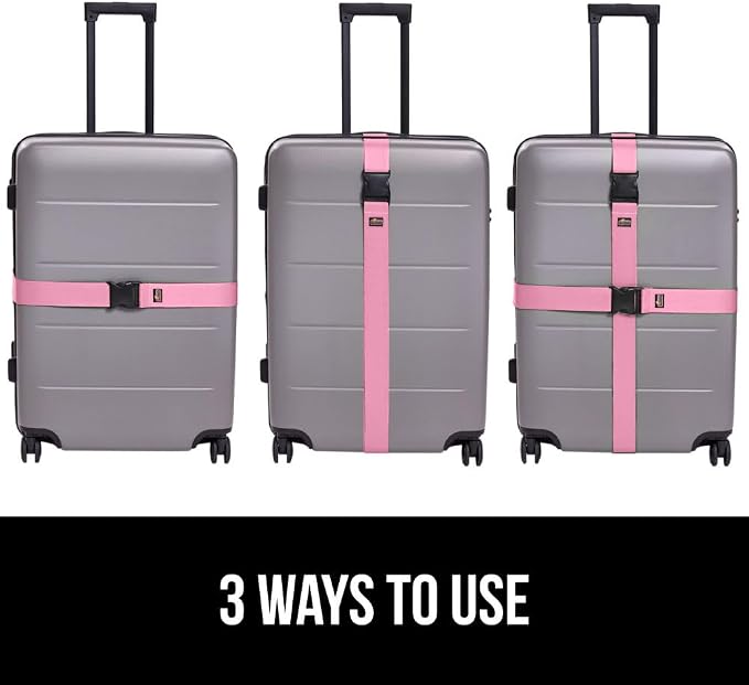 GORILLA GRIP Heavy Duty 8 Pack Adjustable Luggage Straps - Image 6