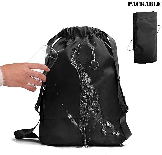ZOORON Waterproof Drawstring Gym Backpack Bag - Image 7