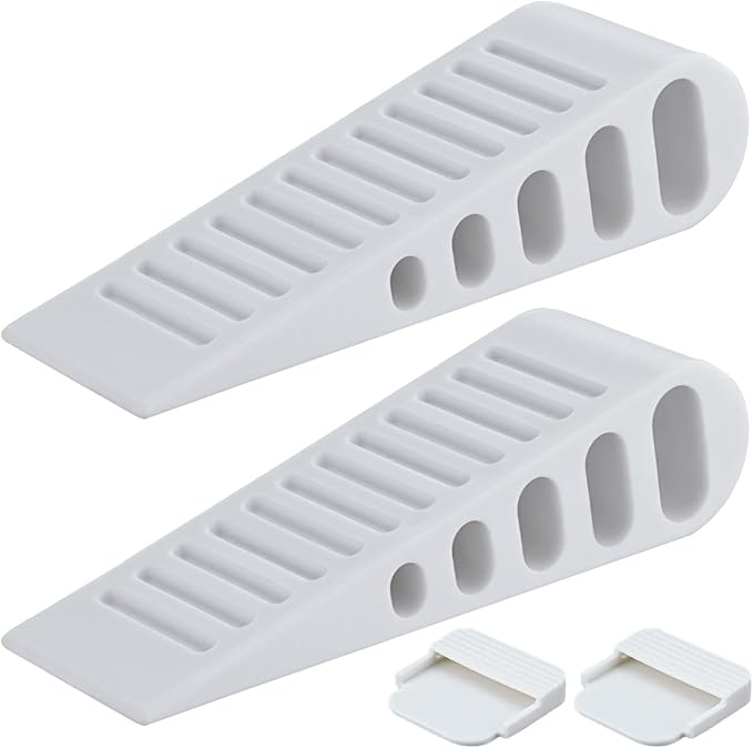 JQK Rubber Door Stopper Wedge, Wooden Floor, DSB61-WH-P2 by Homeimprovement