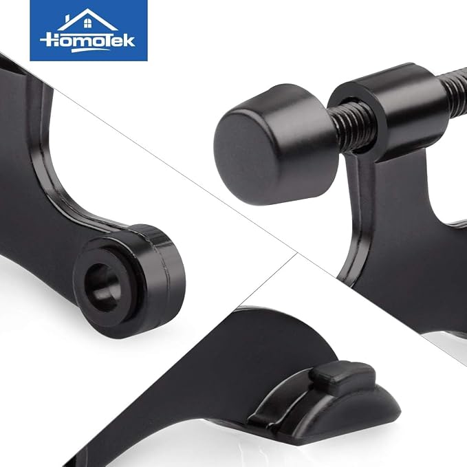 HOMOTEK 12 Pack Hinge Pin Black Door Stopper, Adjustable Deluxe Heavy Duty Door - Image 6