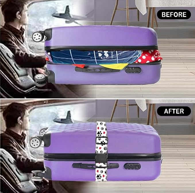 Luggage Straps for Suitcases Travel Belt Accessories, Cute Suitcase Strap - Image 3
