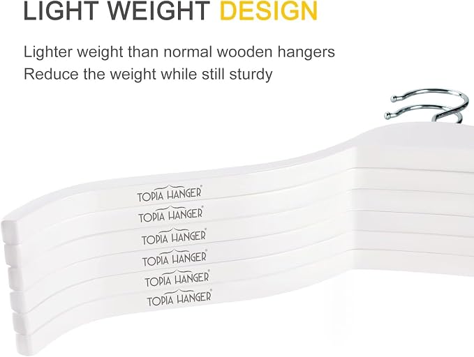 TOPIA HANGER Slim Wooden Hangers - Image 6
