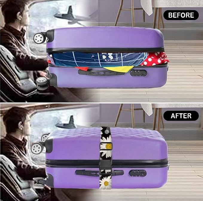 Luggage Straps for Suitcases Travel Belt Accessories, Cute Suitcase Strap - Image 4