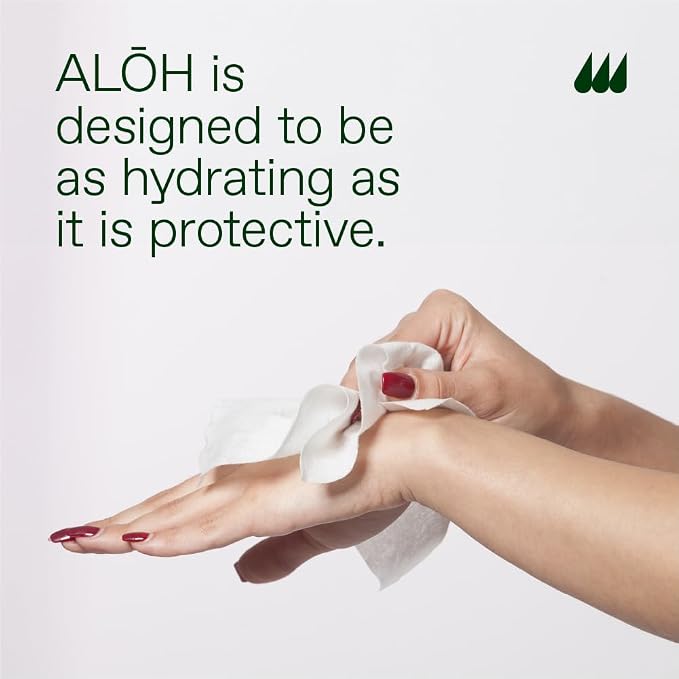 ALŌH Peppermint Eucalyptus + Aloe Sanitizing Hand Wipes - Image 4