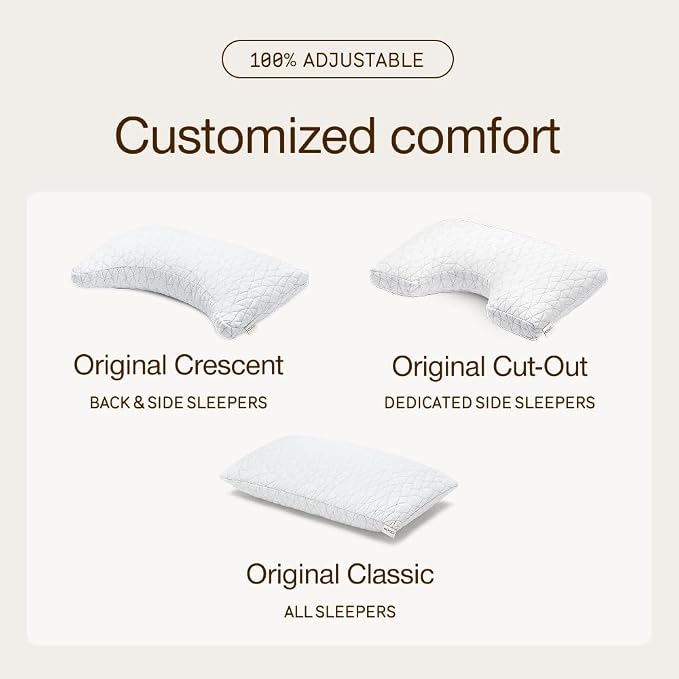 Coop Home Goods Original Cut-Out Adjustable Pillow, Queen Size Bed Pillows - Image 9