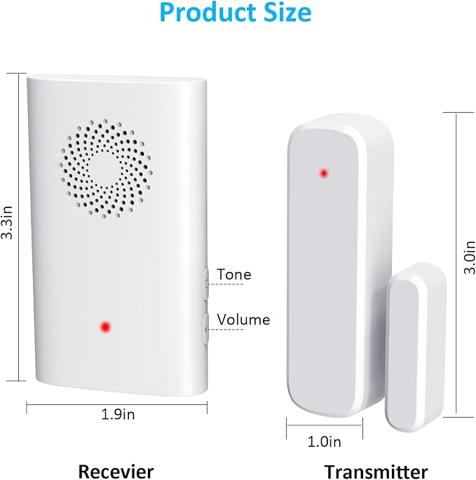 Wireless Door Chime, Door Open Sensor Alarm When Entry Business/Office/Store - Image 7