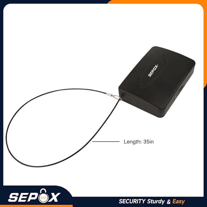 SEPOX® 4Pcs Water/Fire-Resistant Portable Security Case Lock Box Steel - Image 7