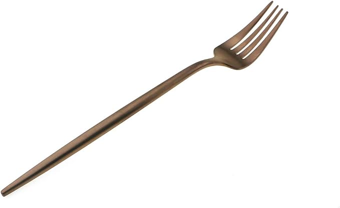 Matte Rose Gold Silverware Set, Gugrida 5-Piece 18/10 Stainless Steel Satin - Image 3