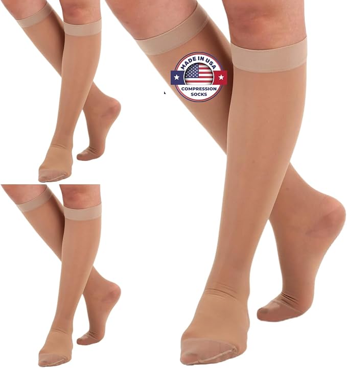 Made in USA - Sheer Compression Socks by AbsoluteSupportCompressionSocks