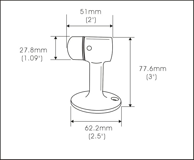 QCAA Solid Brass Door Stop, Satin Nickel, 1 Pack, Made in Taiwan - Image 3