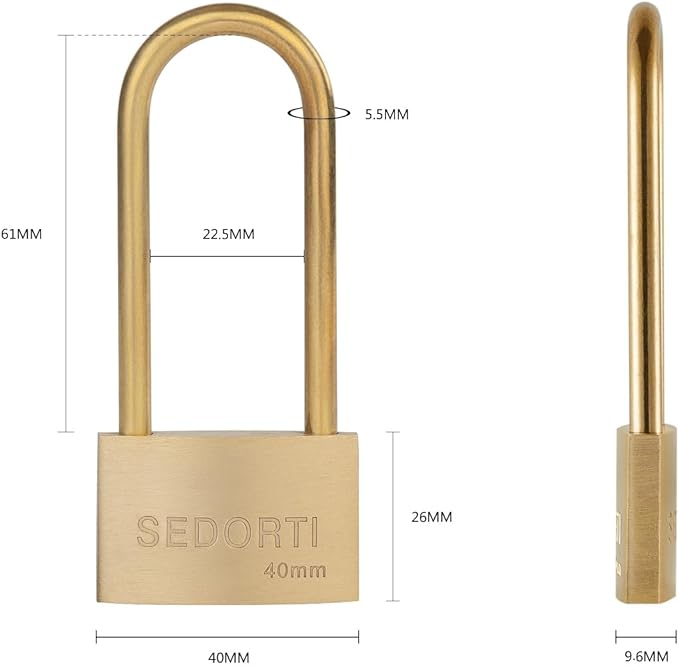 Weather Proof Lock, Keyed Alike Solid Brass Padlocks - Image 4