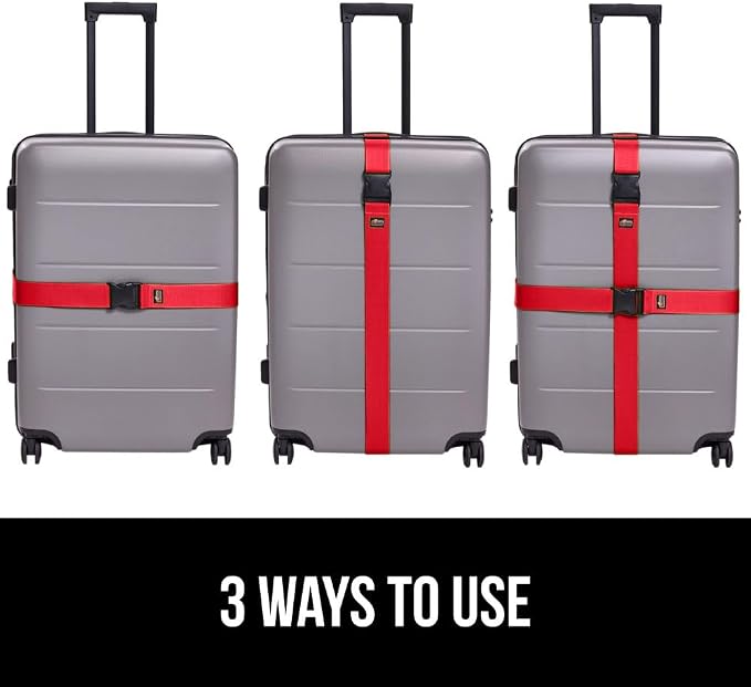 GORILLA GRIP Heavy Duty 4 Pack Adjustable Luggage Straps - Image 6