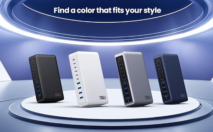 730W USB C Charger Block, 10-Ports GaN V Fast Charging Station Hub, QC4.0+3 PD - Image 9