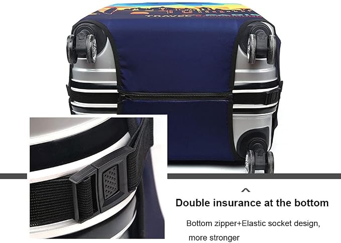 MosaiRudo Thicker Luggage Cover Elastic Suitcase Cover Protector Fits 18-32 - Image 8