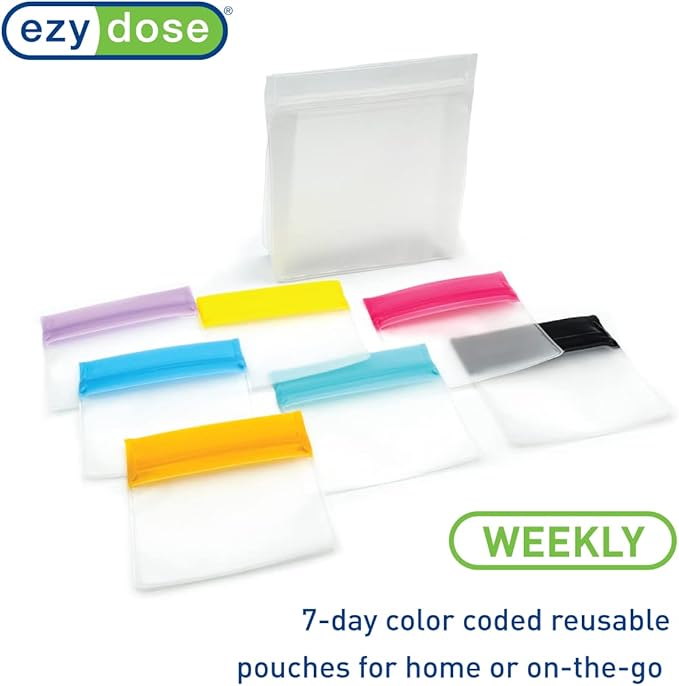 EZY DOSE Reusable 7-Day Pill Pouch Set, Durable Multi-Purpose Travel-Sized - Image 4