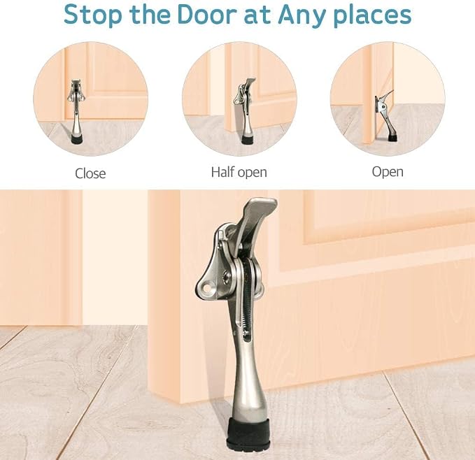 Door Stopper, One-Touch semi-Automatic Metal Door Stopper, - Image 5
