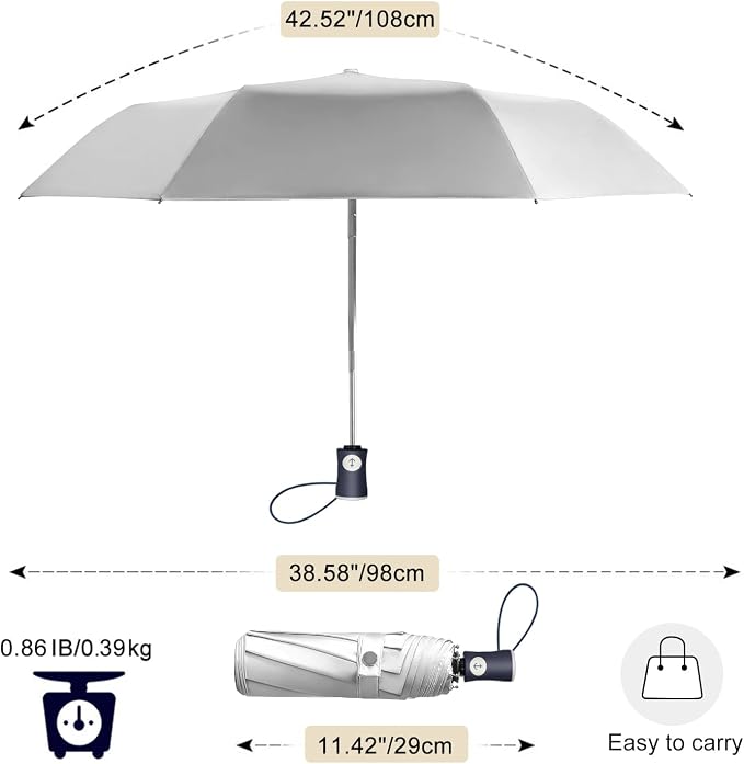 Cuby UV Sun Umbrella Compact Folding Umbrella lightweight Portable Manual - Image 5