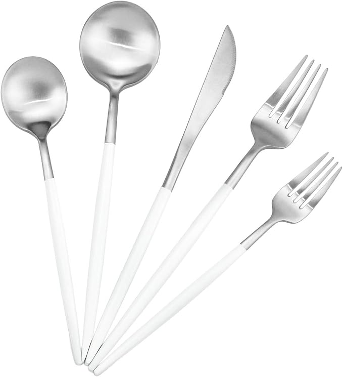 Gugrida 20-Piece 18/10 Stainless Steel Flatware Silverware, Luxury Dinnerware - Image 2