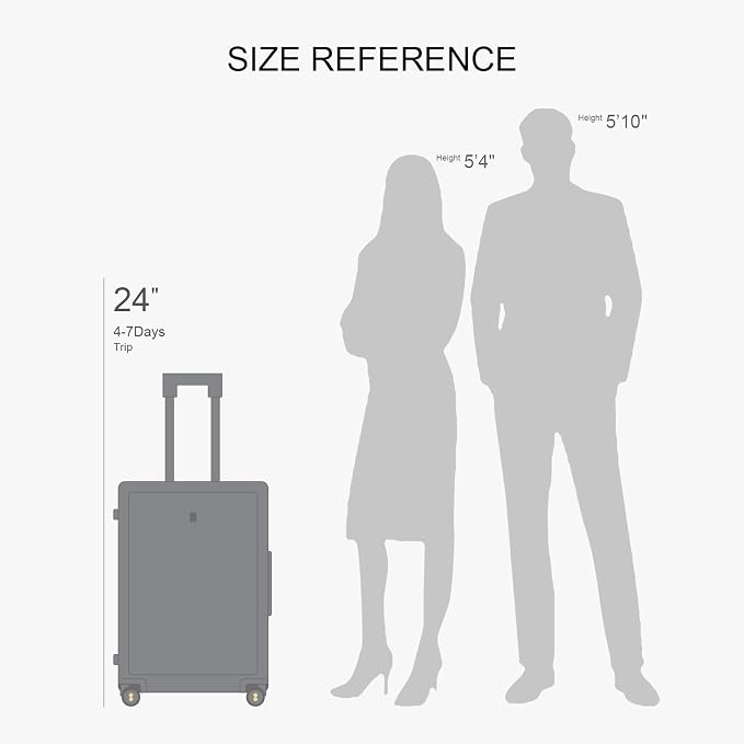 LEVEL8 Large Suitcase with Wheels, Checked Luggage, Lightweight Luminous - Image 9