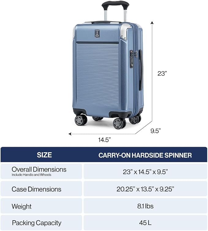 Travelpro Platinum Elite Hardside Expandable Carry on Luggage, 8 Wheel Spinner - Image 6