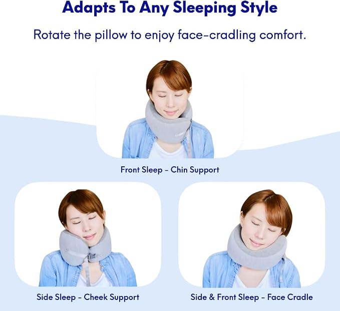 C CUSHION LAB Extra Support Travel Pillow, Award-Winning Patented Ergonomic - Image 4