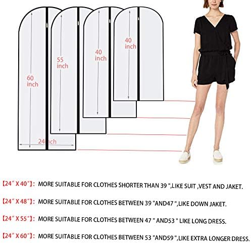 Hanging Garment Bag Dress Bags for Closet Storage Suit Protector Cover Bag - Image 2