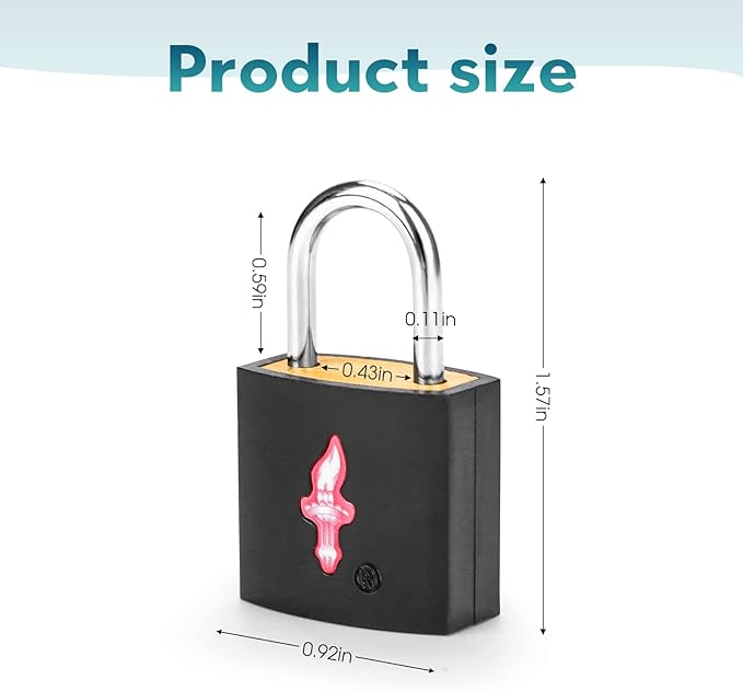 4 Pack Neon Square TSA Approved Luggage Locks - Image 2