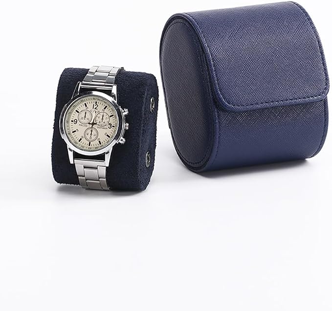 HAN QIANG Travel watch case Chic Portable Vintage Leather Display Watch Storage - Image 2