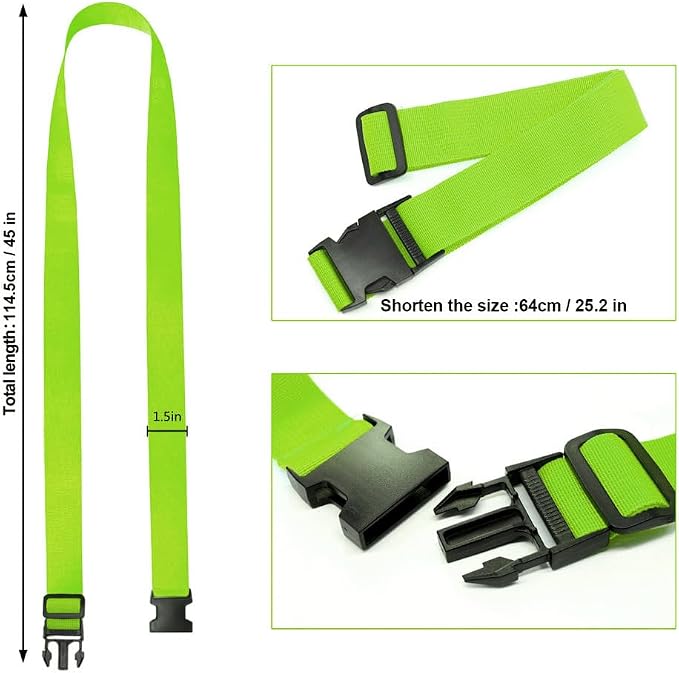 2Pack Add Bag Luggag Straps for Carry On Bag, Adjustable Suitcase Belt Add Bag - Image 3
