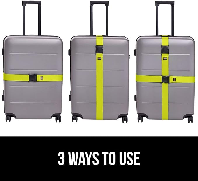 GORILLA GRIP Heavy Duty 4 Pack Adjustable Luggage Straps - Image 6