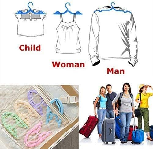 20 Pcs Travel Hangers with 12 Pcs Clips Cruise Ship Essentials Portable Folding - Image 2