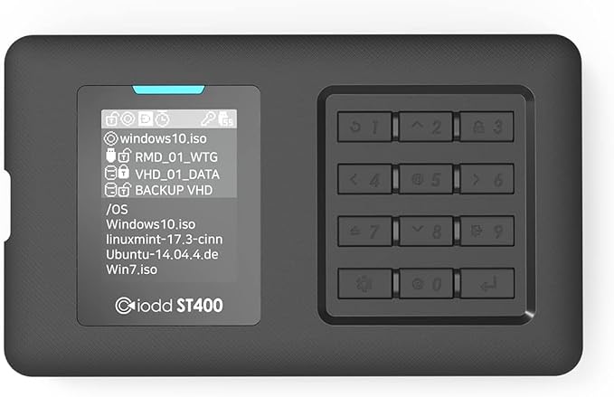 iodd ST400 ST400 2.5 inch Enclosure/USB-C/Bootable Virtual ODD&HDD / AES256 by StorageInnovationIODD
