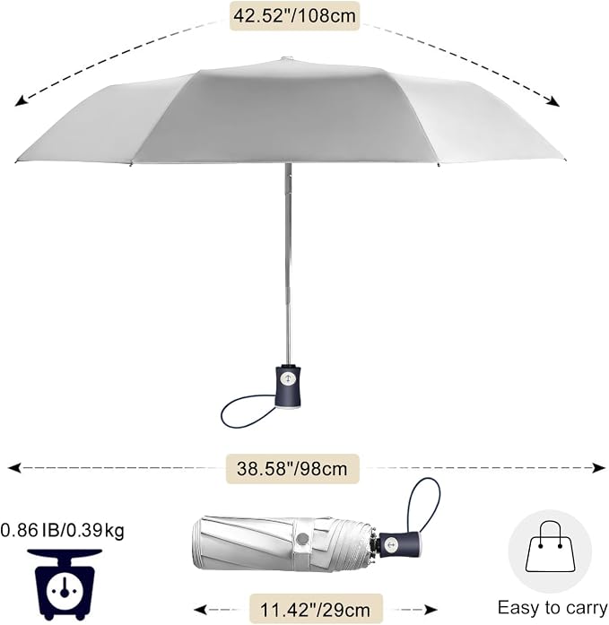 Cuby UV Sun Umbrella Compact Folding Umbrella lightweight Portable Manual - Image 6