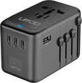 Universal Travel Adapter 100W GaN Fast Charger in One, 4 USB C & 1 USB A & AC by URJD
