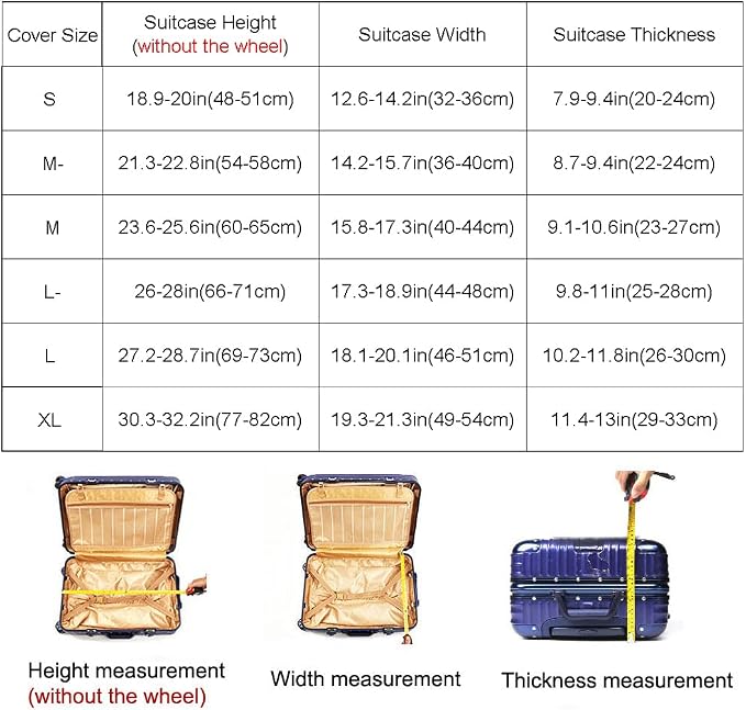 MosaiRudo Thicker Luggage Cover Elastic Suitcase Cover Protector Fits 18-32 - Image 2